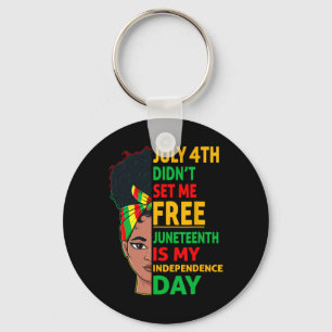 Is My Independence Day 1865 Messy Bun Women Key Ring