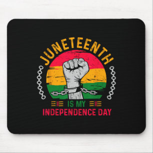 Is My Independence Day American African Freedom Mouse Pad