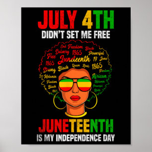 Is My Independence Day Black History Women Shirts Poster