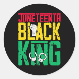 Is My Independence Day Black King Fathers Day Classic Round Sticker