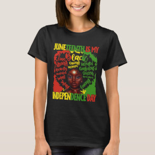 Is My Independence Day Black Queen Women Girls T-Shirt