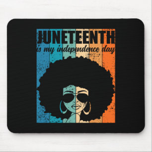 Is My Independence Day Black Women 4th Of July Mouse Pad