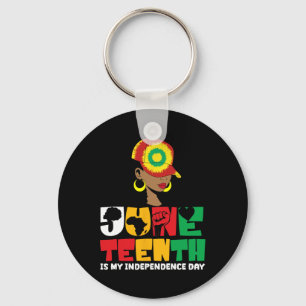Is My Independence Day Black Women Hat Of Freedom Key Ring