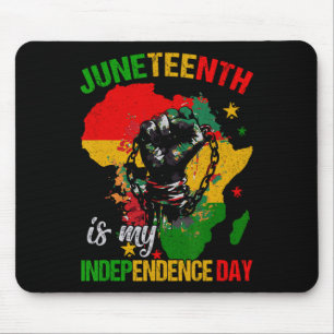 Is My Independence Day Free Ish Black Mens Womens Mouse Pad