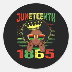 Is My Independence Day Juneteenth 1865 Women Kid Classic Round Sticker