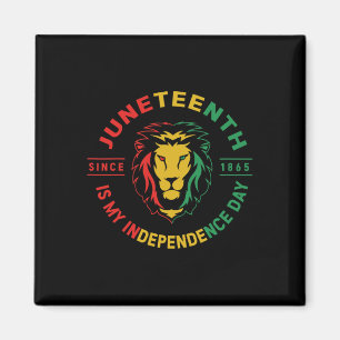 Is My Independence Day Lion African American Flag Magnet
