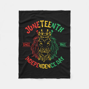 Is My Independence Day Lion Free-ish Since 1865 Fleece Blanket