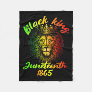 Is My Independence Day Lion Free Ish Since 1865 Fleece Blanket