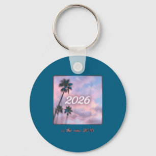 Is New 2016 Retro Palm Tree Sunset Key Ring