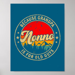 Is Nonno Because Grandpa Old Retro Poster
