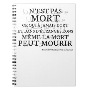 "Is not dead..." - The verse of the Necronomicon Notebook
