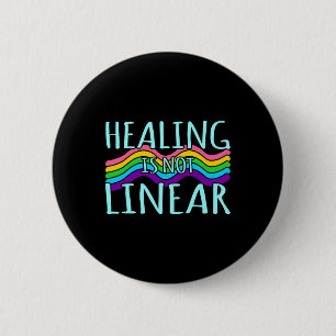 Is Not Linear Mental Health Awareness Graphic 6 Cm Round Badge