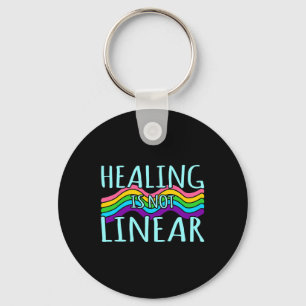 Is Not Linear Mental Health Awareness Graphic  Key Ring
