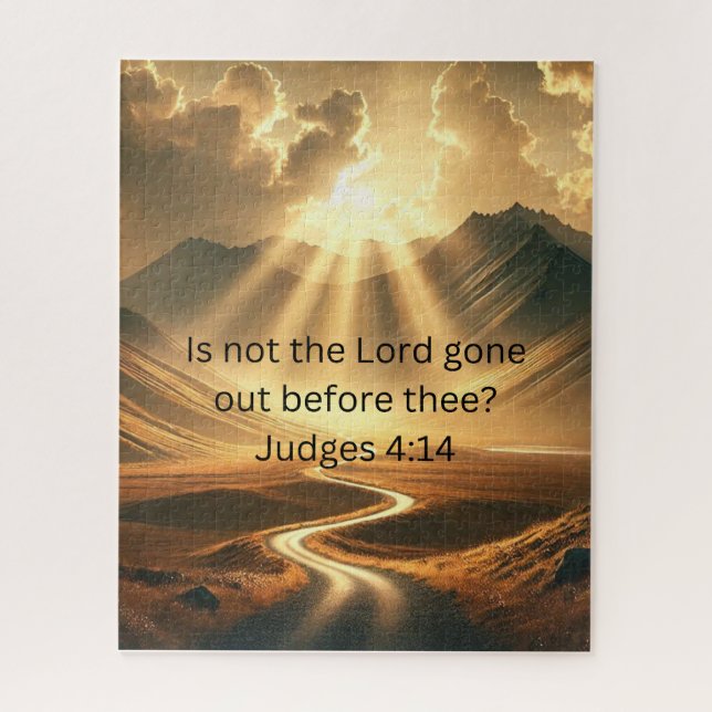 Is Not the Lord Before Thee Inspirational Puzzle (Vertical)