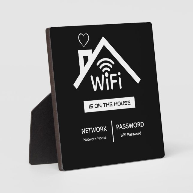 Is On The House Wifi Password plaque (Front)