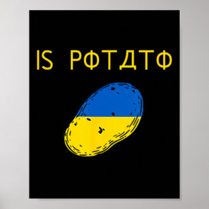 Is Potato Funny Joke Blue And Yellow Potato  Poster