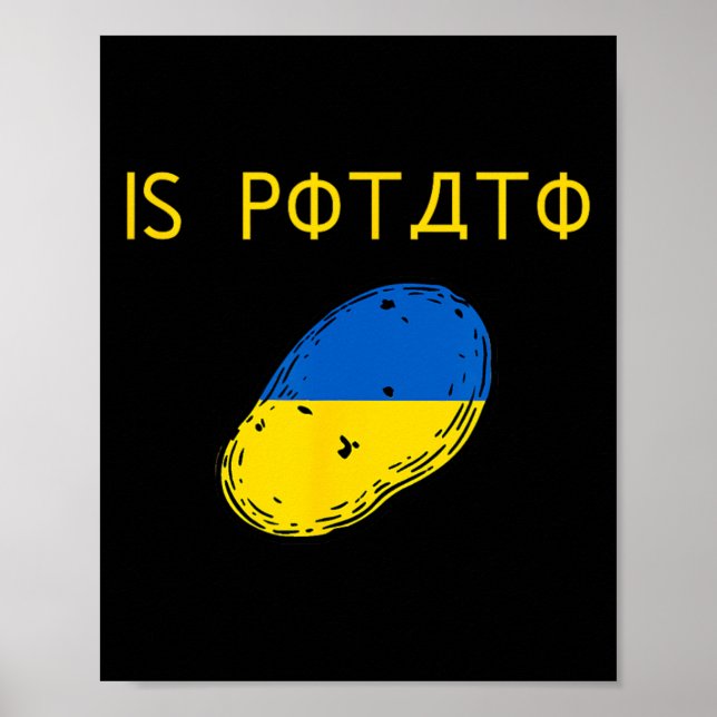 Is Potato Funny Joke Blue And Yellow Potato  Poster (Front)