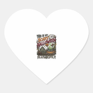 Is Scary Halloween Costume Cauldron Pumpkin Cat_1 Heart Sticker