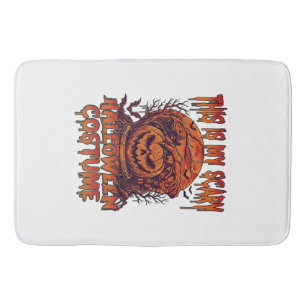 Is Scary Halloween Costume Pumpkin Spider Bat_1 Bath Mat
