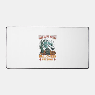 Is Scary Halloween Costume Tombstone Pumpkins Moon Desk Mat