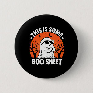 Is Some Boo Sheet Ghost Retro Funny Halloween 6 Cm Round Badge