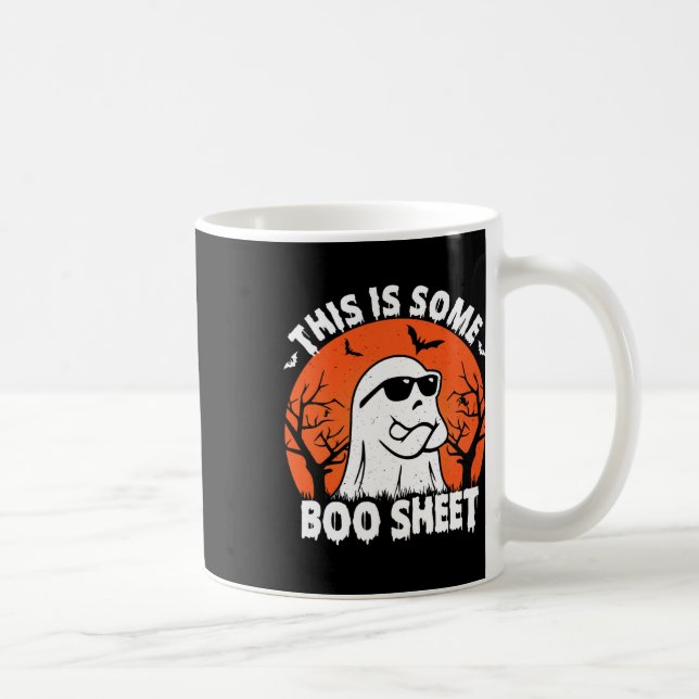 Is Some Boo Sheet Ghost Retro Funny Halloween  Coffee Mug (Right)