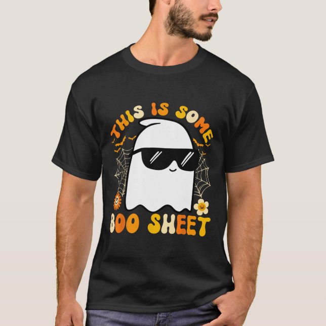 Is Some Boo Sheet Halloween Ghost Funny Cool Men W T-Shirt (Front)