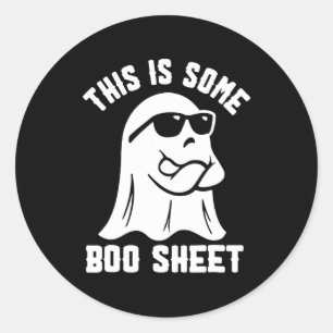 Is Some Boo Sheet Halloween Ghost Funny Costume Classic Round Sticker