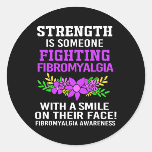 Is Someone Fighting Fibromyalgia For Women 1  Classic Round Sticker