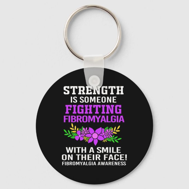 Is Someone Fighting Fibromyalgia For Women 1  Key Ring (Front)