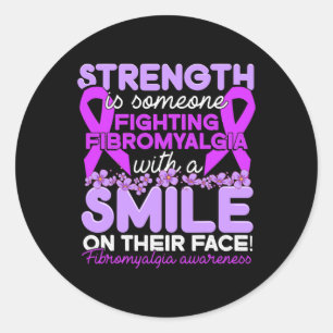 Is Someone Fighting Fibromyalgia For Women Classic Round Sticker