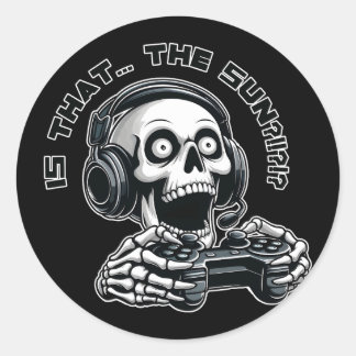 Is that the sun?!?! classic round sticker