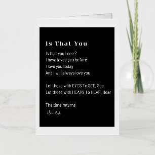 Is that you i see love poem poetry decor foil greeting card