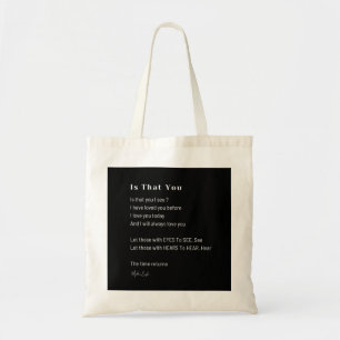 Is that you i see love poem tote bag
