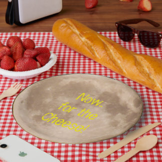 Is the moon made out of cheese? paper plate