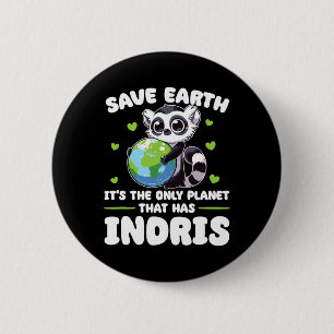Is The Only Planet With Indris Earth Day 6 Cm Round Badge