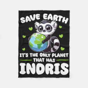 Is The Only Planet With Indris Earth Day Fleece Blanket