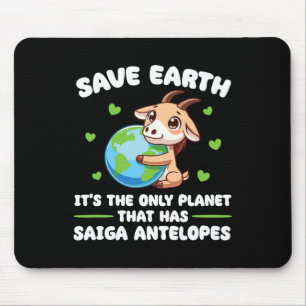 Is The Only Planet With Saiga Antelopes Earth Day Mouse Pad