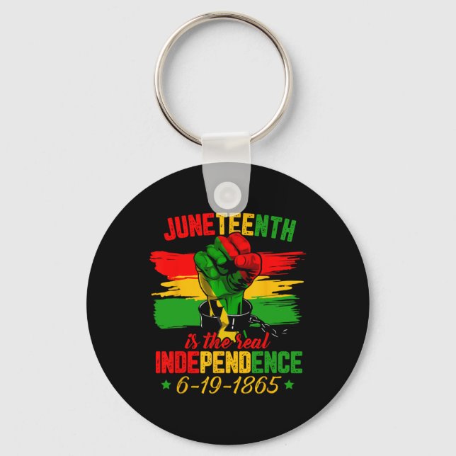 Is The Real Independence Day 1865 Freedom Pride  Key Ring (Front)