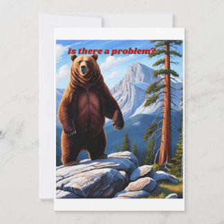 Is There a Problem? – Grizzly Wilderness  Holiday Card