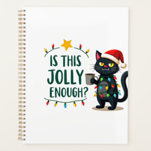 Is This Jolly Enough Black Cat Merry Christmas Tre Planner