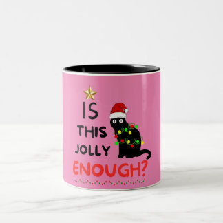 Is This Jolly Enough, Christmas Grinch Two-Tone Coffee Mug