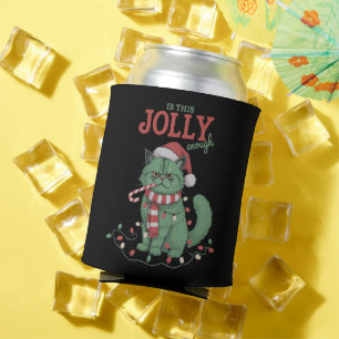 Is This Jolly Enough Cute Cat Christmas Party Can Cooler
