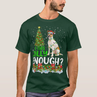 Is This Jolly Enough Fo Terrier Dog Christmas Tree T-Shirt