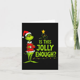Is This Jolly Enough Funny Christmas Tree Lights H Card