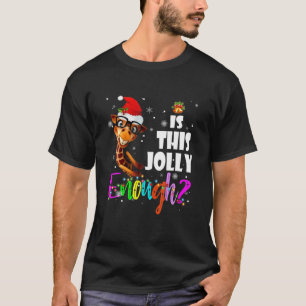 Is This Jolly Enough Giraffe Merry Christmas Tree T-Shirt