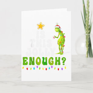 Is This Jolly Enough Green Merry Christmas Tree Li Card