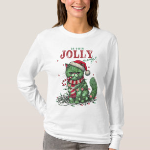 Is This Jolly Enough? Grumpy Holiday Cat T-Shirt
