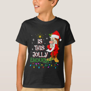 Is This Jolly Enough Mpy Elf Pajama Christmas Ligh T-Shirt