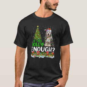 Is This Jolly Enough Santa Bearded Collie Dog Chri T-Shirt